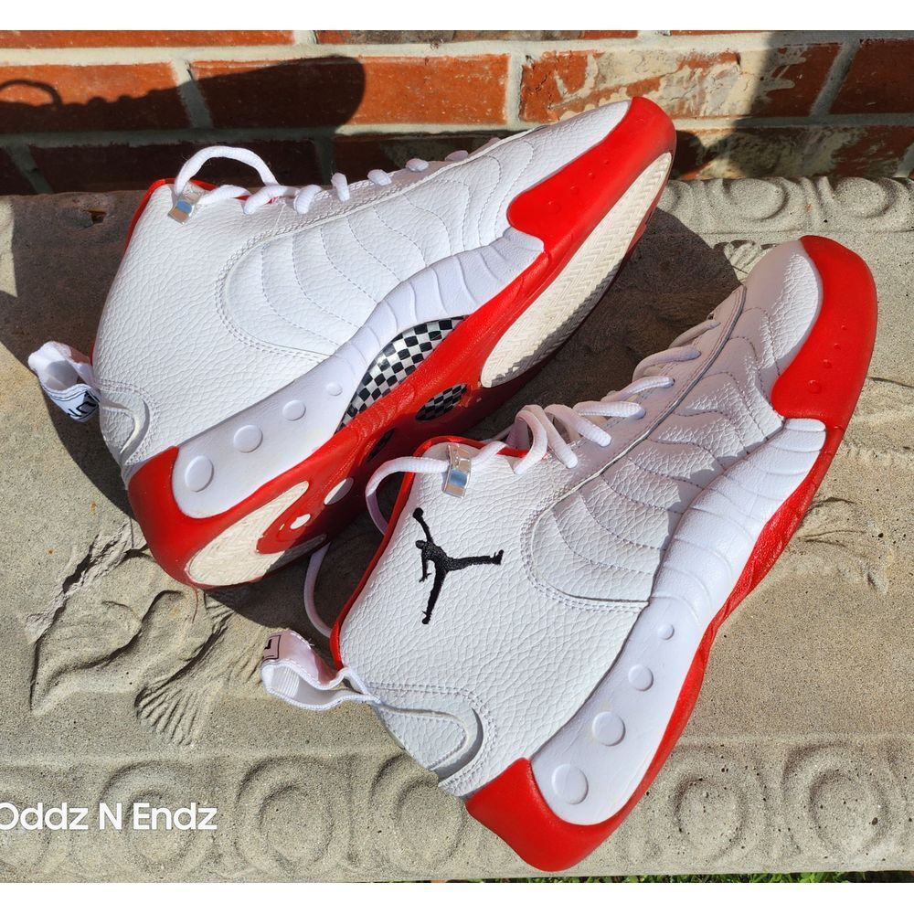 Air Jordan Jumpman Pro White & Red Basketball Shoes Size US 8.5 Athletic Sneaker - Picture 8 of 14